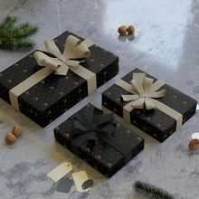 Load image into Gallery viewer, True Spirit Purim Feast Gift Wrapping Paper - Black