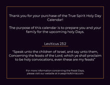Load image into Gallery viewer, True Spirit of Christ 2024 High Holy Day Calendar
