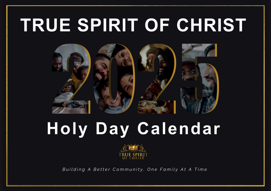 True Spirit of Christ 2025 Holy Day Calendar (DIGITAL VERSION)