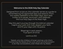 Load image into Gallery viewer, True Spirit of Christ 2026 High Holy Day Calendar
