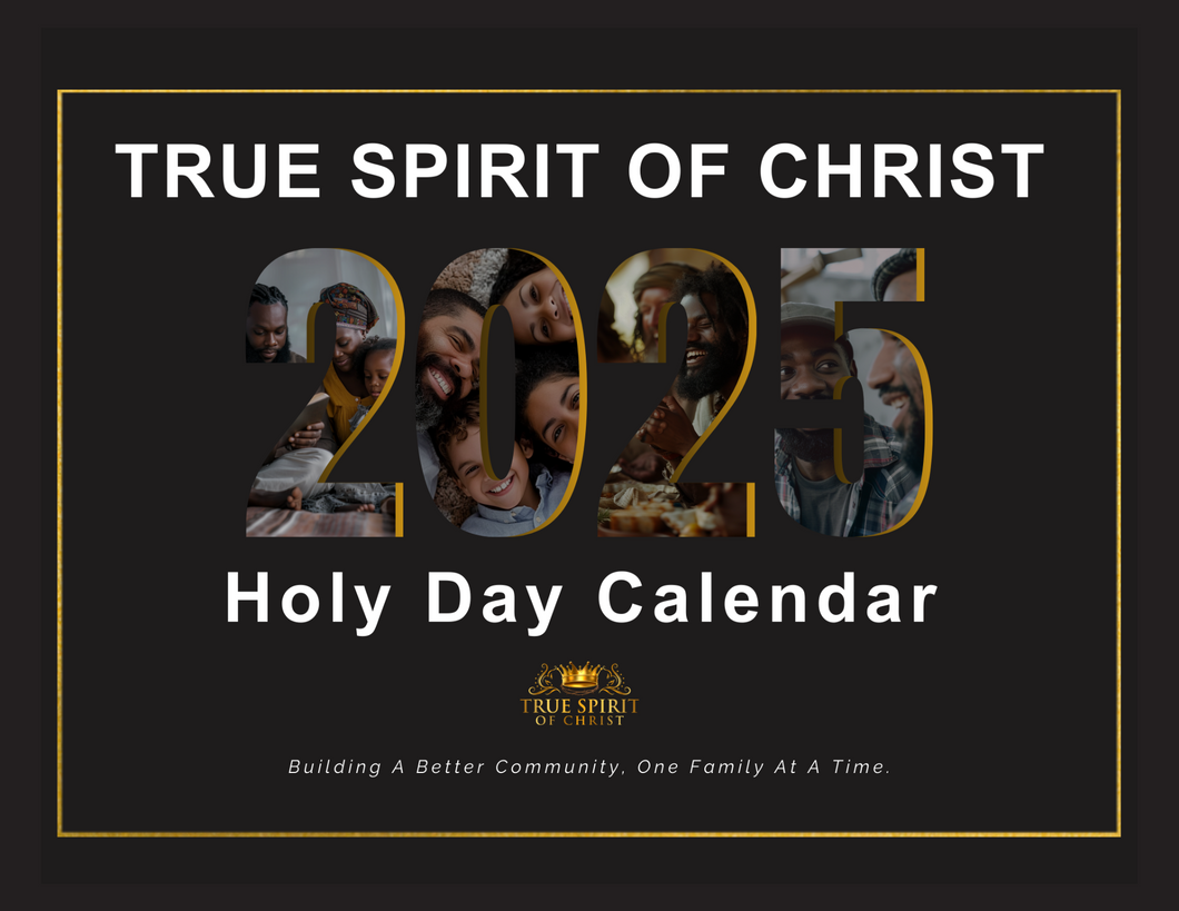 True Spirit of Christ 2025 High Holy Day Calendar