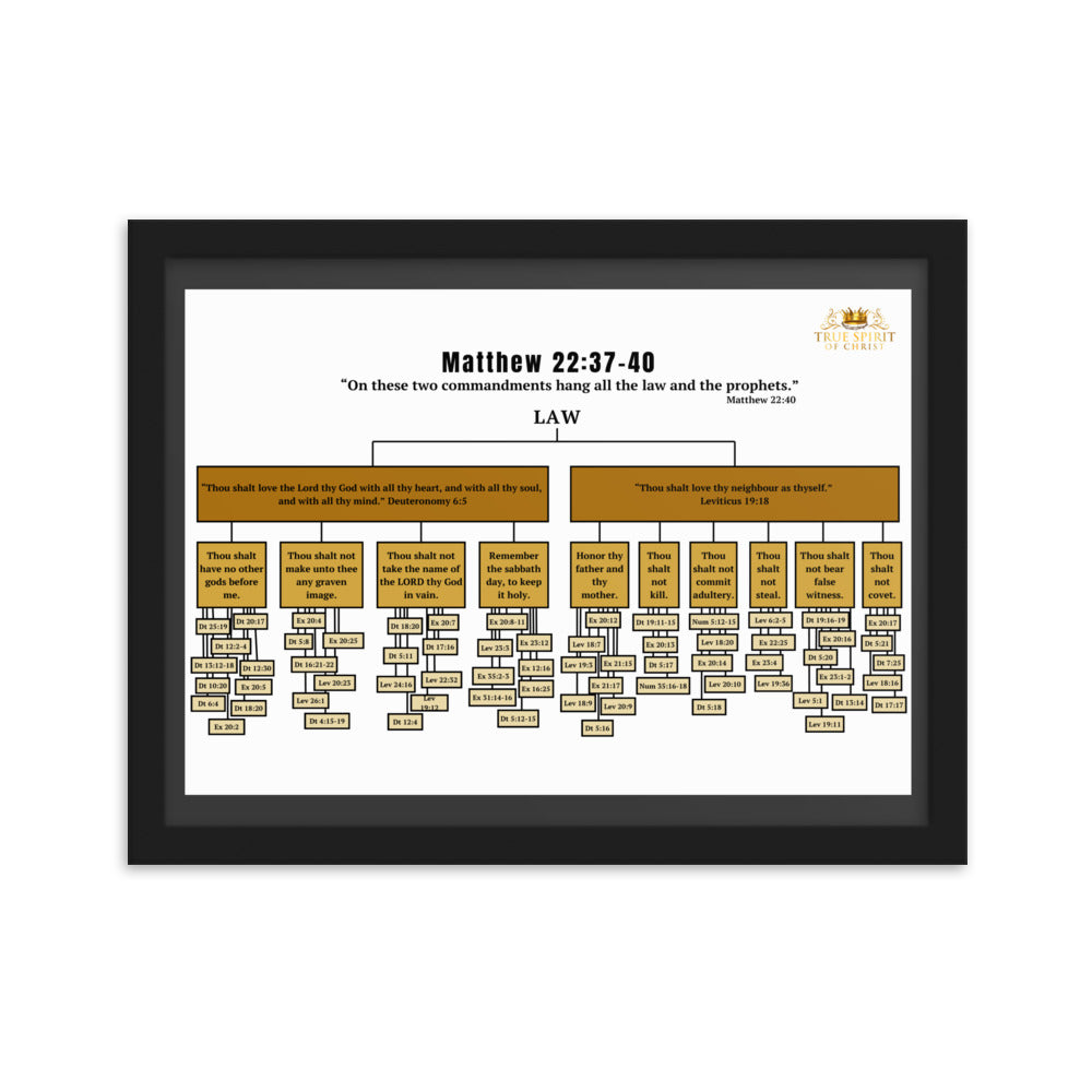 30 Commandments The Greatest Commandments Wall Chart – The True Spirit Store